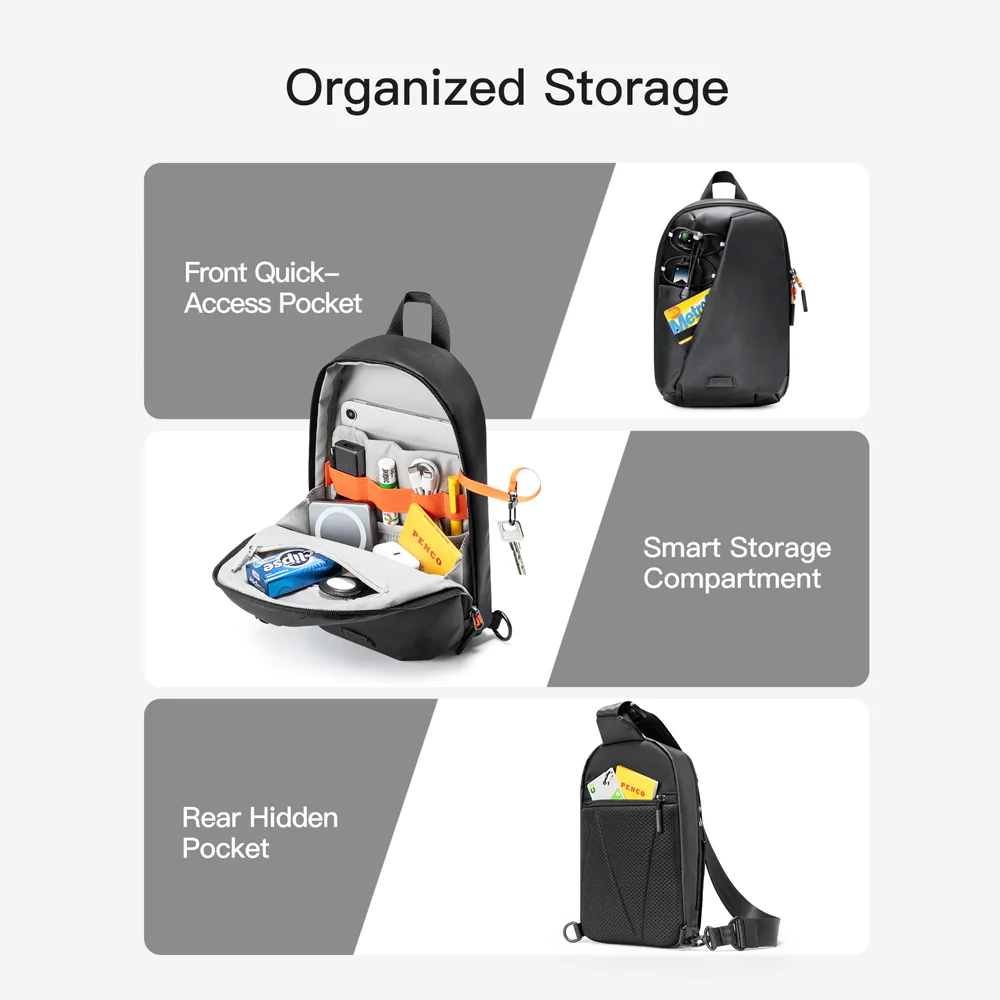 X-Row Sling Bag - Black - Image 9