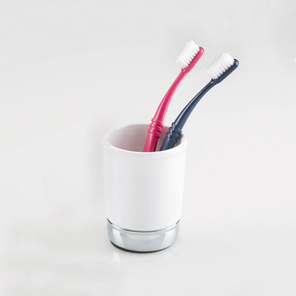 York Bathroom Tumbler - White Chrome - Image 6