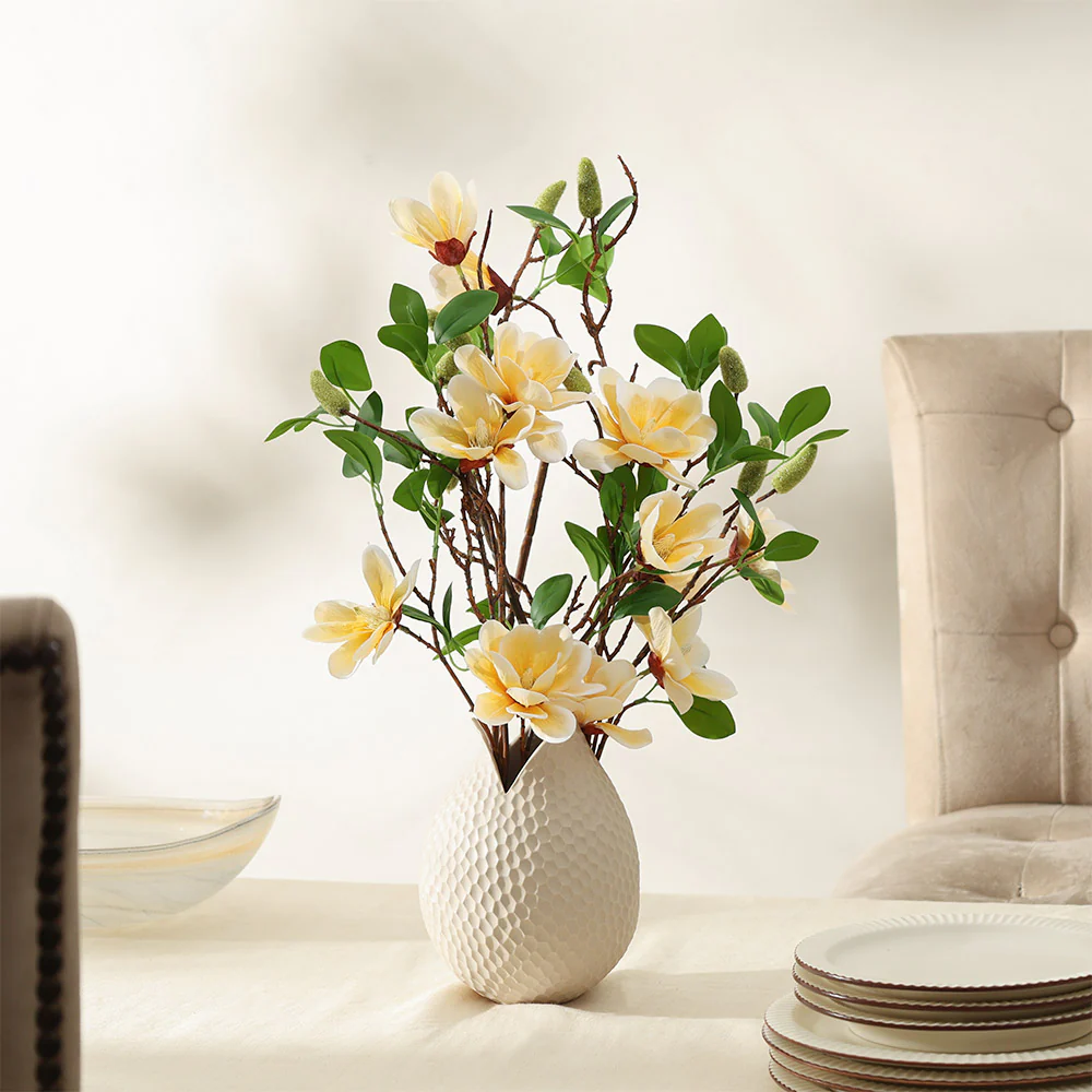 Yulan Magnolia Faux Stem - Buttercream - Image 2