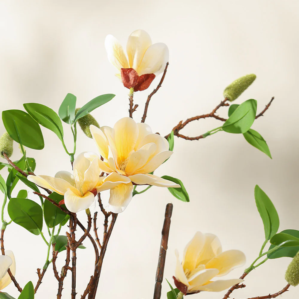Yulan Magnolia Faux Stem - Buttercream - Image 3