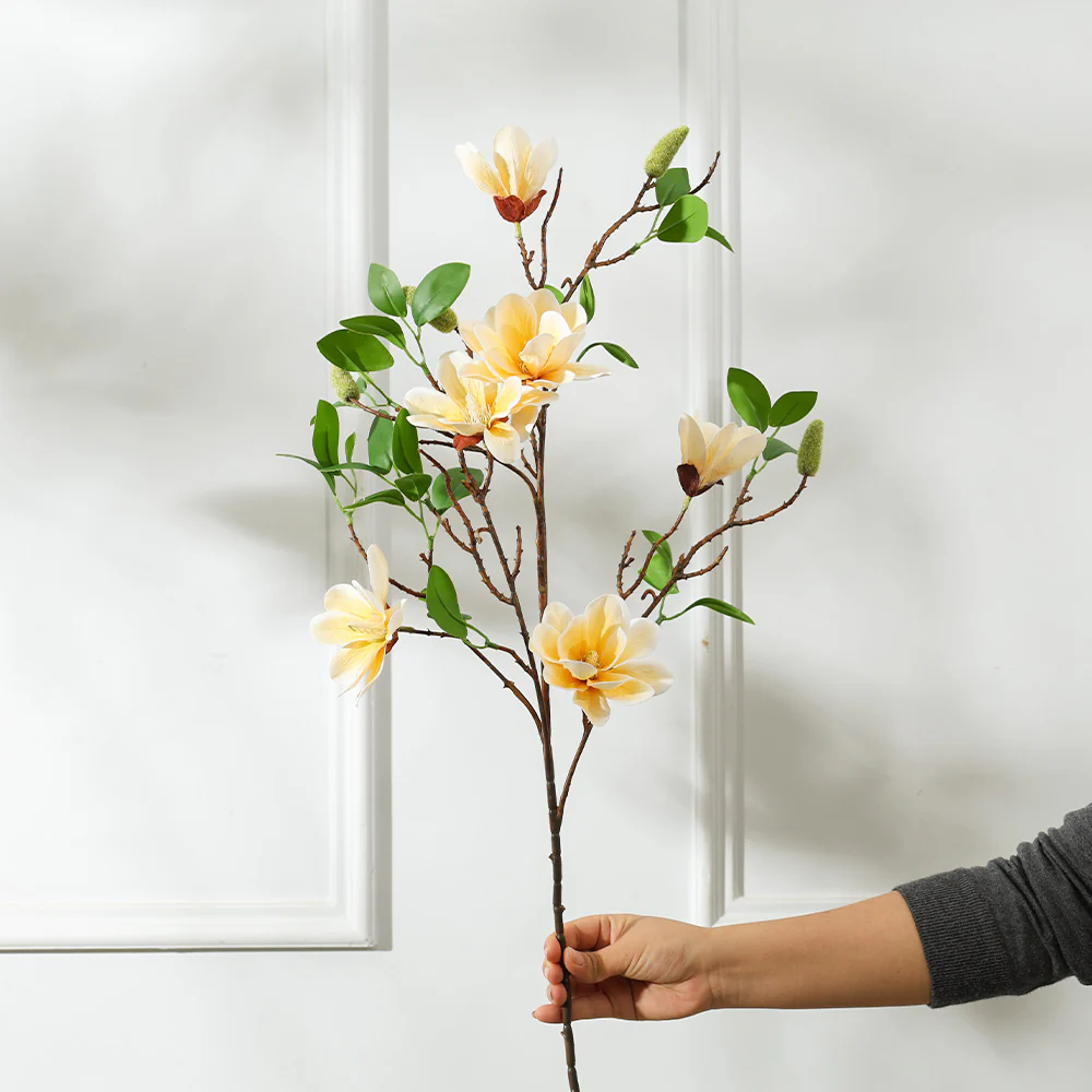 Yulan Magnolia Faux Stem - Buttercream - Image 6