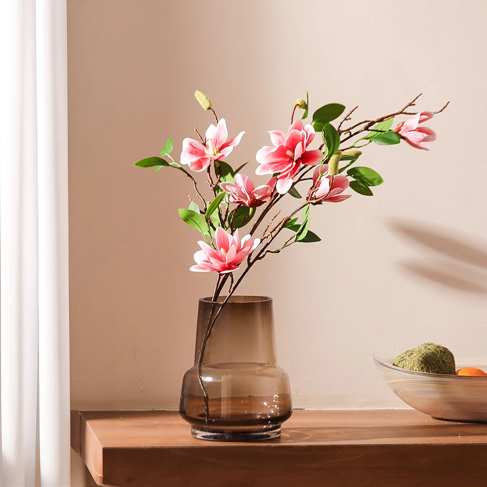 Yulan Magnolia Faux Stem - Dark Pink - Image 2
