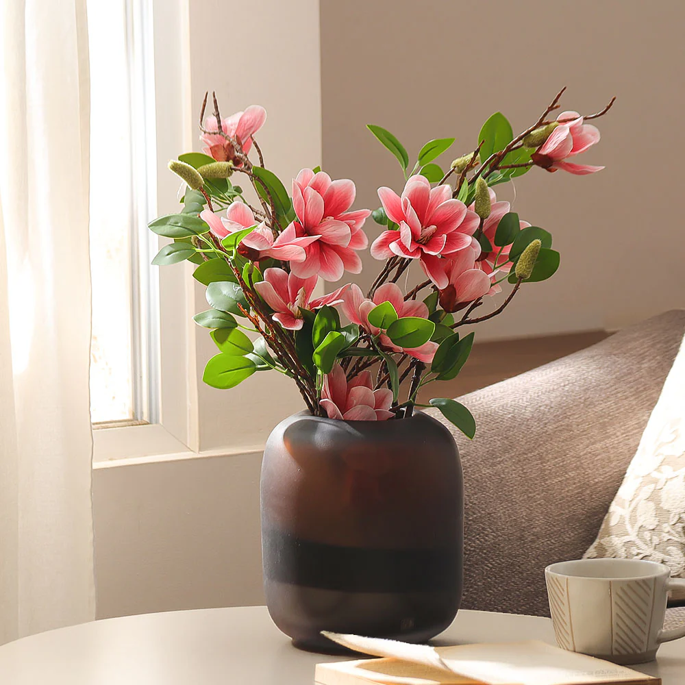 Yulan Magnolia Faux Stem - Dark Pink - Image 3