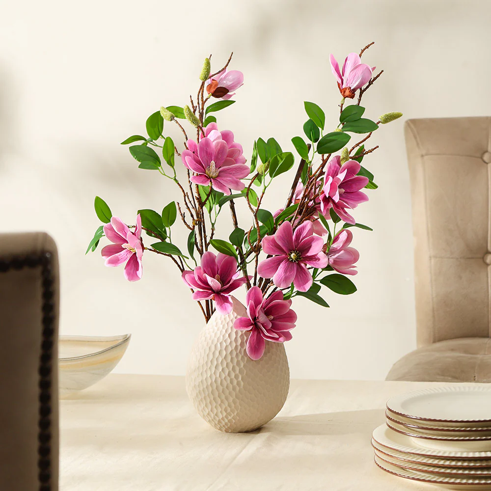 Yulan Magnolia Faux Stem - Purple - Image 3