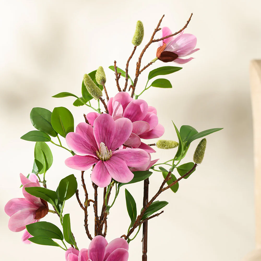 Yulan Magnolia Faux Stem - Purple - Image 4