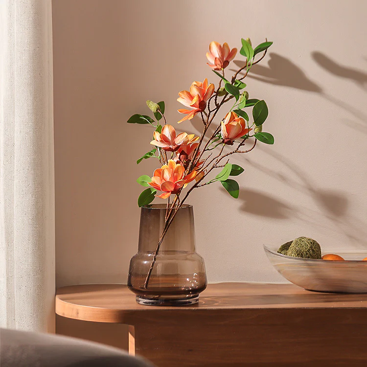 Yulan Magnolia Faux Stem - Sunset Orange - Image 5