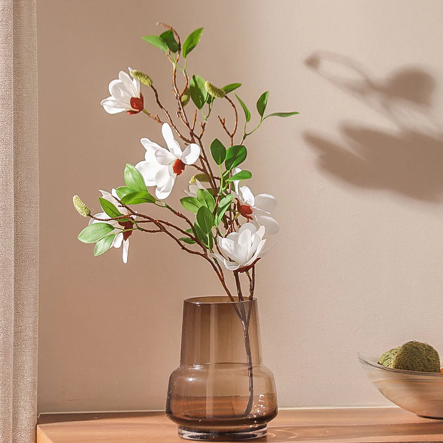 Yulan Magnolia Faux Stem - White
