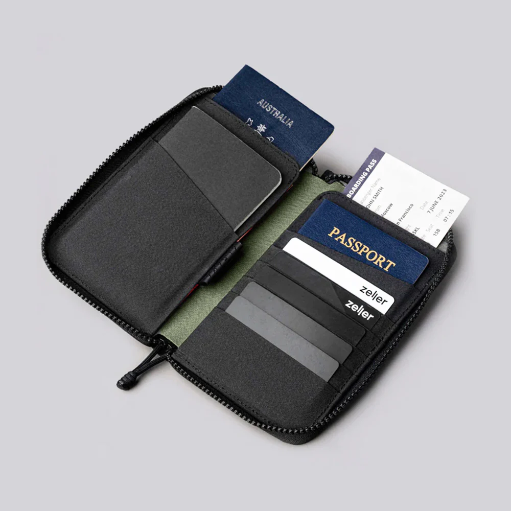 Zip Passport Wallet - Axogrid Black - Image 4