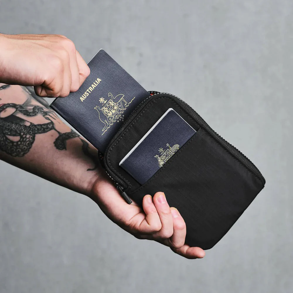 Zip Travel Wallet - Axoflux Black
