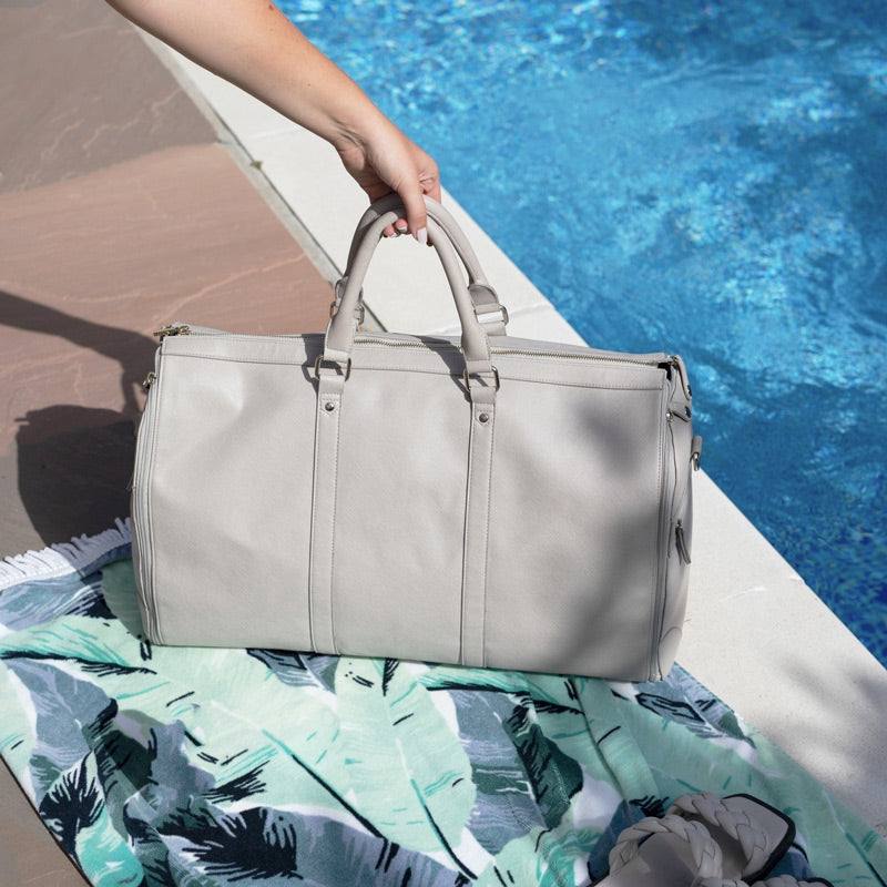 Zipped Travel Bag - Pebble Grey