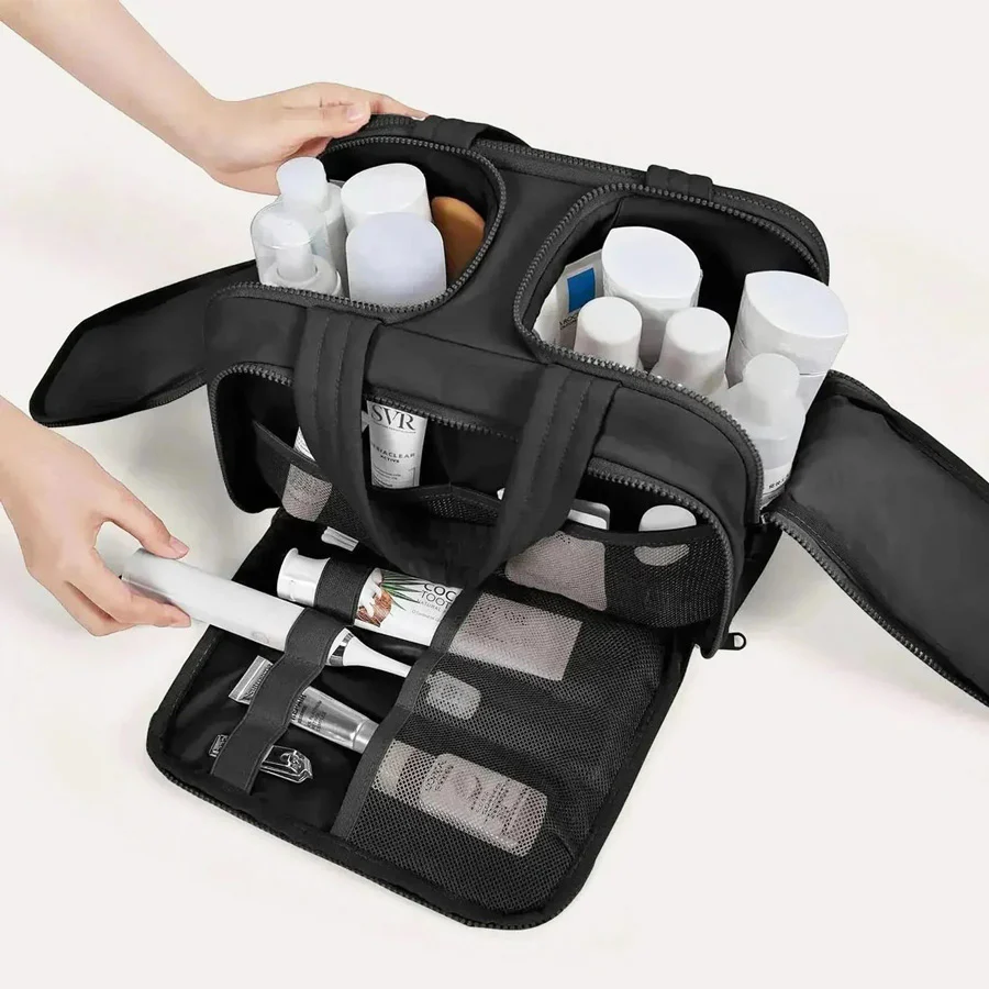 Zora Spacesaver Toiletry Bag - Black - Image 2