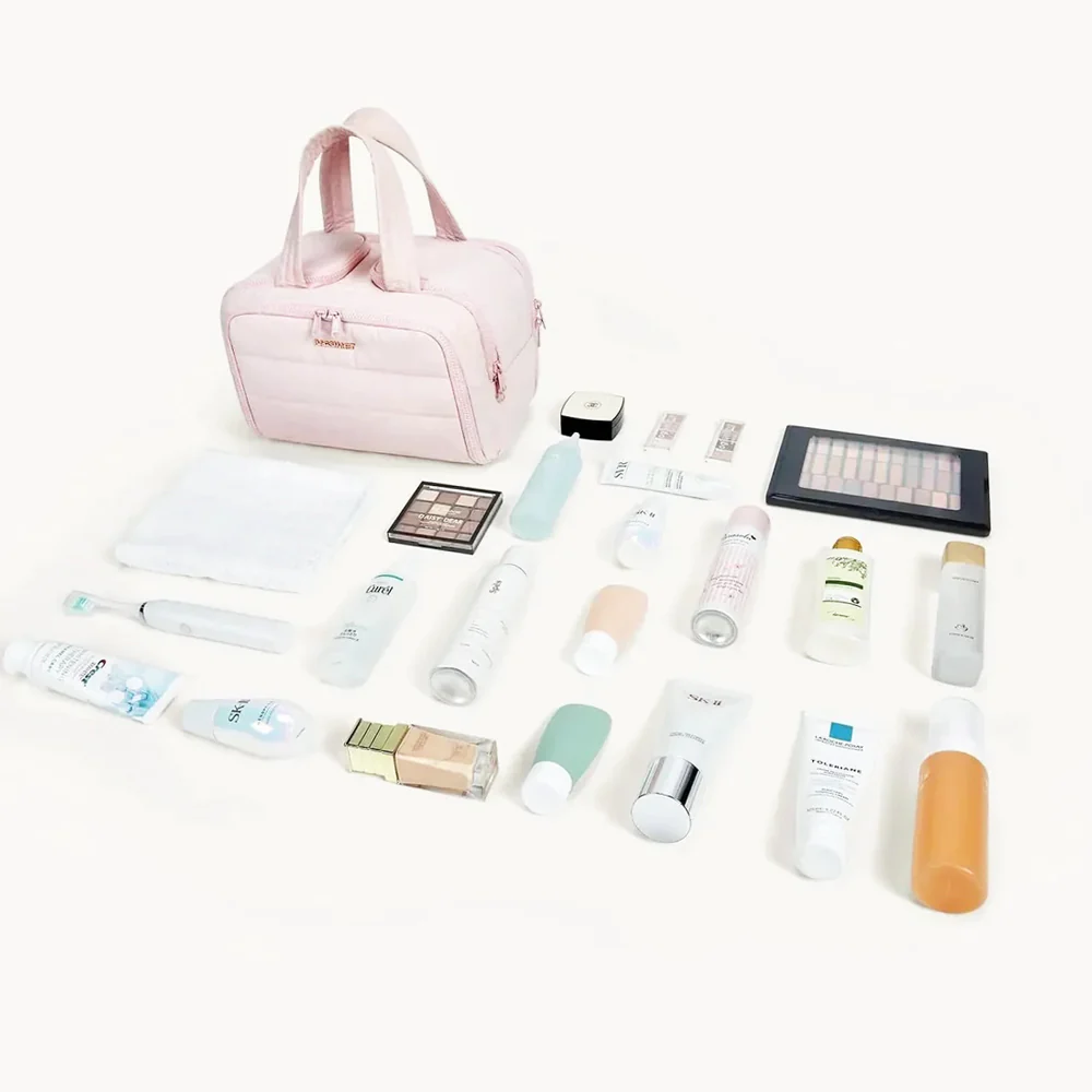 Zora Spacesaver Toiletry Bag - Pink - Image 4