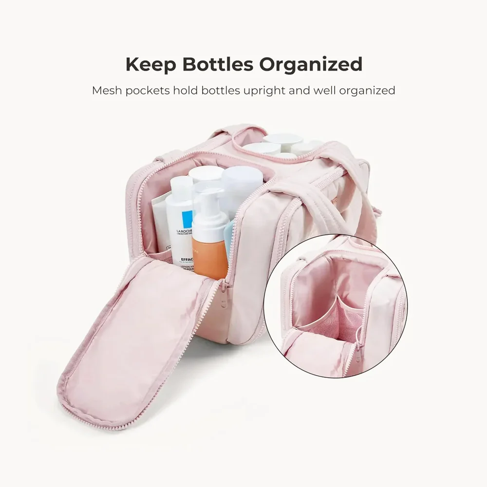 Zora Spacesaver Toiletry Bag - Pink - Image 5